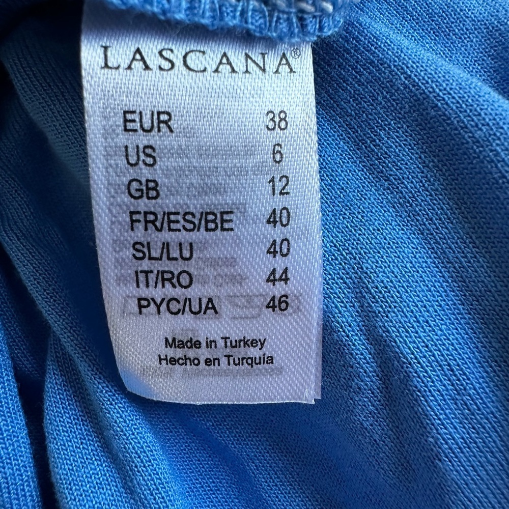 Lascana Tie-Shoulder Wide Leg Smocked Waist Casual Jumpsuit US Size 6 nwt - Picture 6 of 9